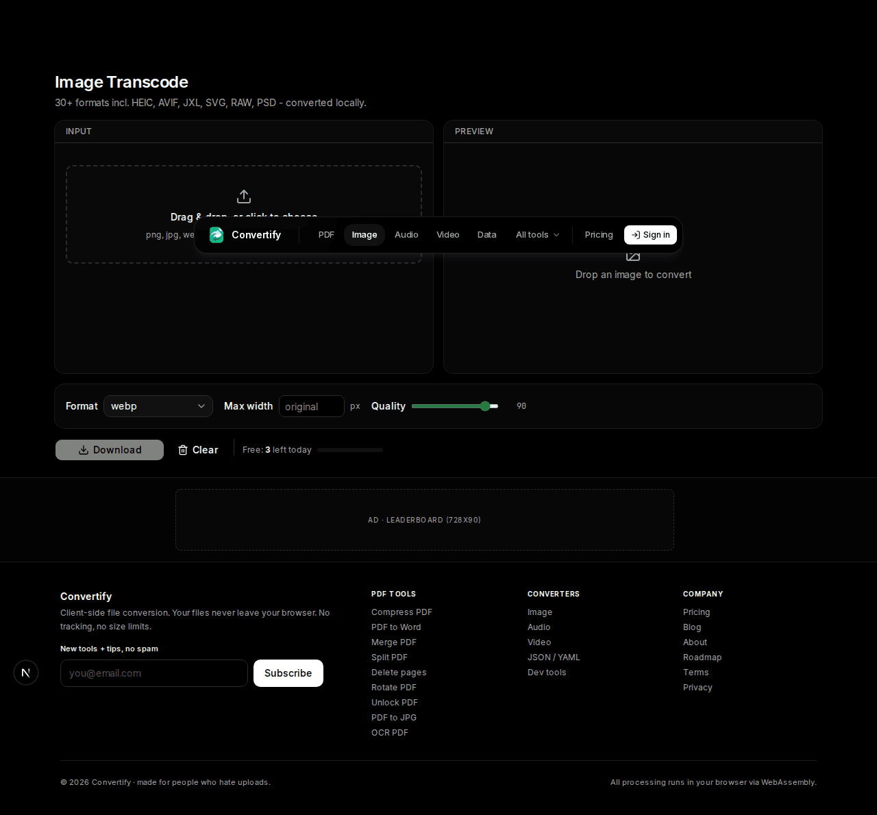 Image converter in Convertify